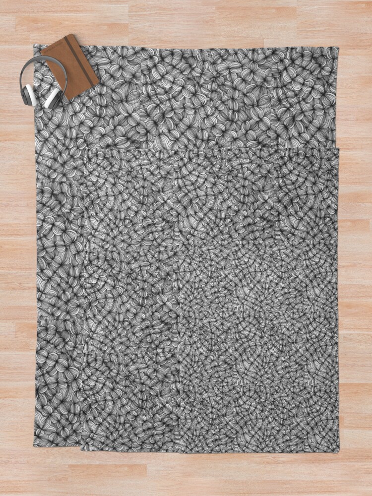 Thumbnail 5 of 6, Throw Blanket, Swirling Bubble Rope Pattern designed and sold by SickChickDesign.