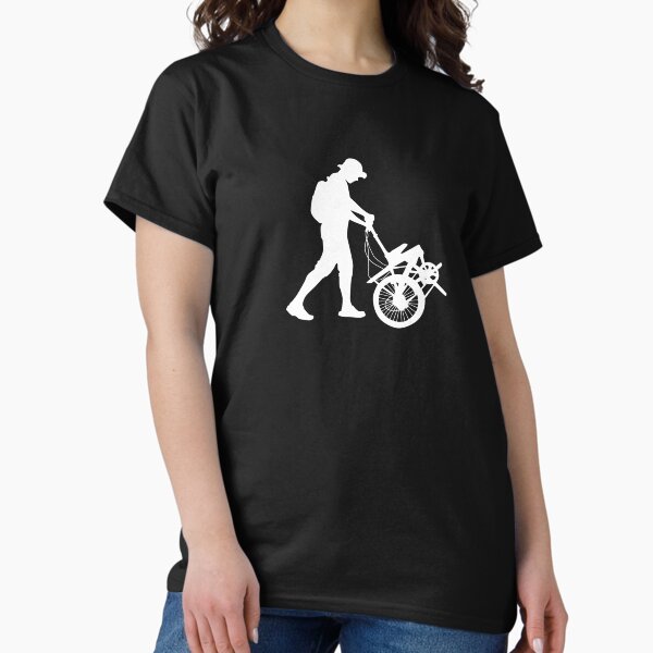 Item preview, Folding Bike Pusher design WHITE sillouette (for black /dark tshirts) designed and sold by hobocyclist.