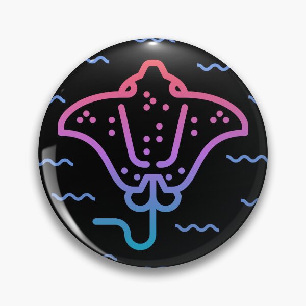 Item preview, Eagle Ray colourful gradient with waves designed and sold by Remek-Design.