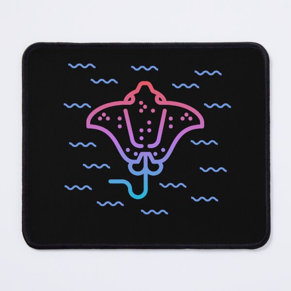 Item preview, Eagle Ray colourful gradient with waves designed and sold by Remek-Design.