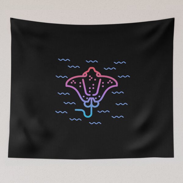 Item preview, Eagle Ray colourful gradient with waves designed and sold by Remek-Design.