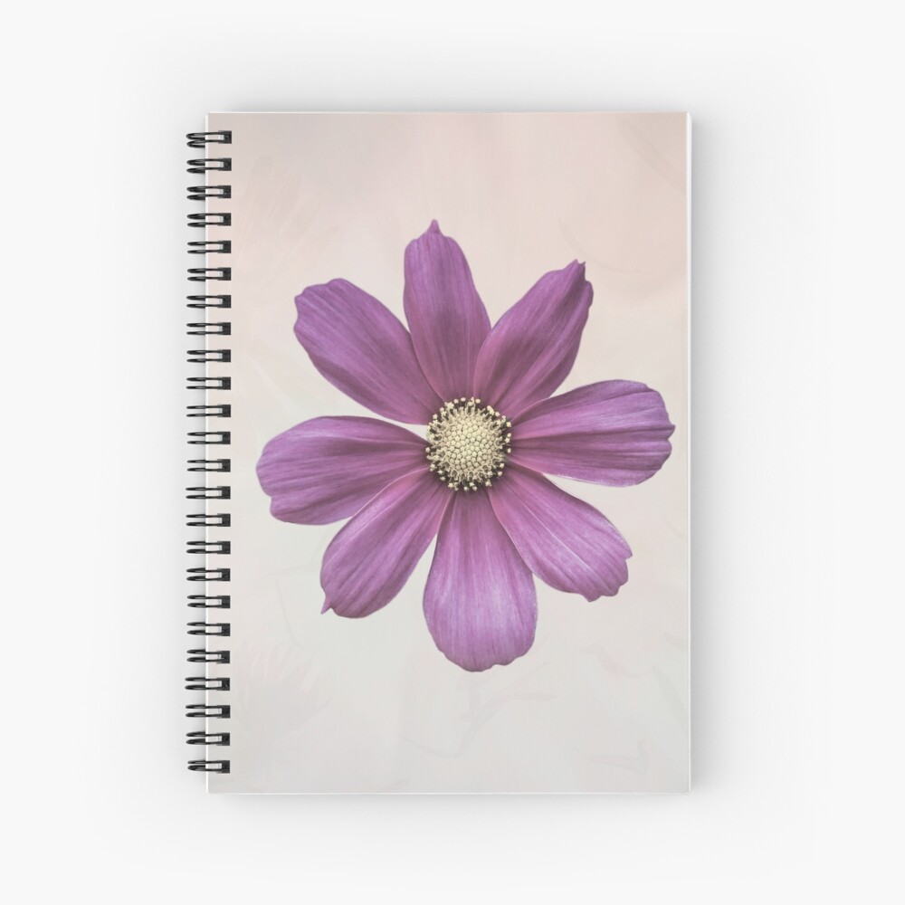Purple Cosmos Flower Spiral Notebook
