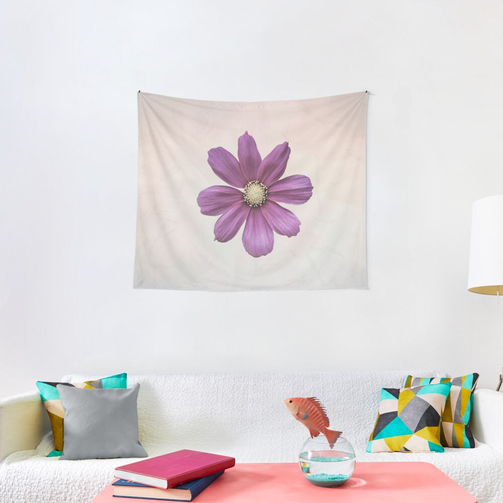 Purple Cosmos Flower Tapestry