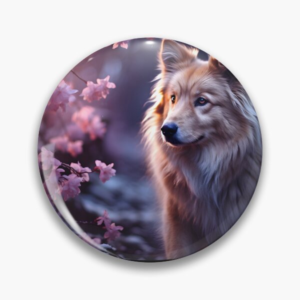 Item preview, Bioluminescent roses and mystical wolf designed and sold by AI-Only Creations.