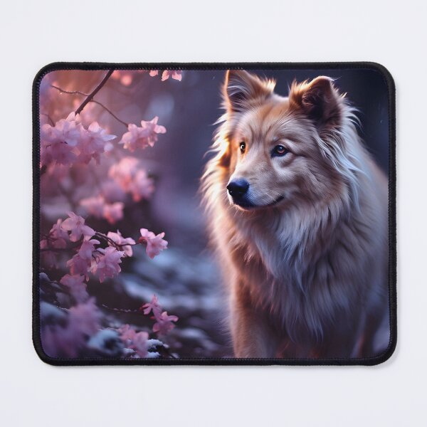 Item preview, Bioluminescent roses and mystical wolf designed and sold by AI-Only Creations.