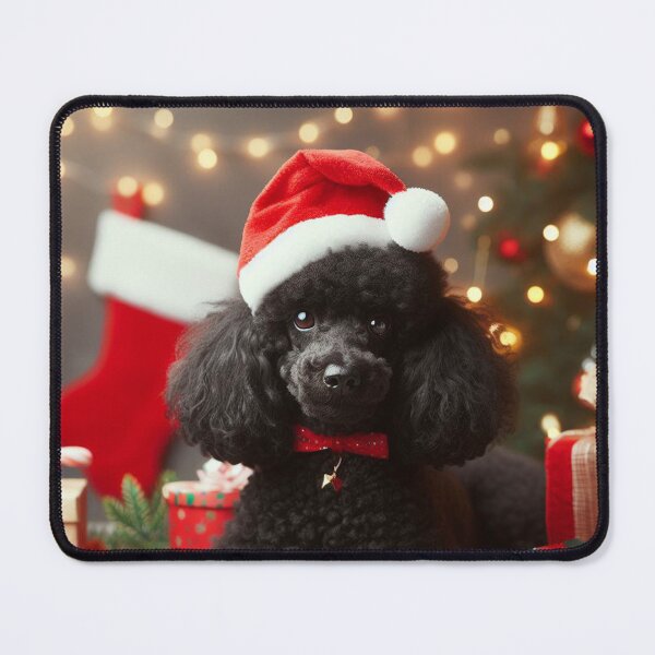 Item preview, Black Miniature Poodle Christmas,  designed and sold by fatbanana.