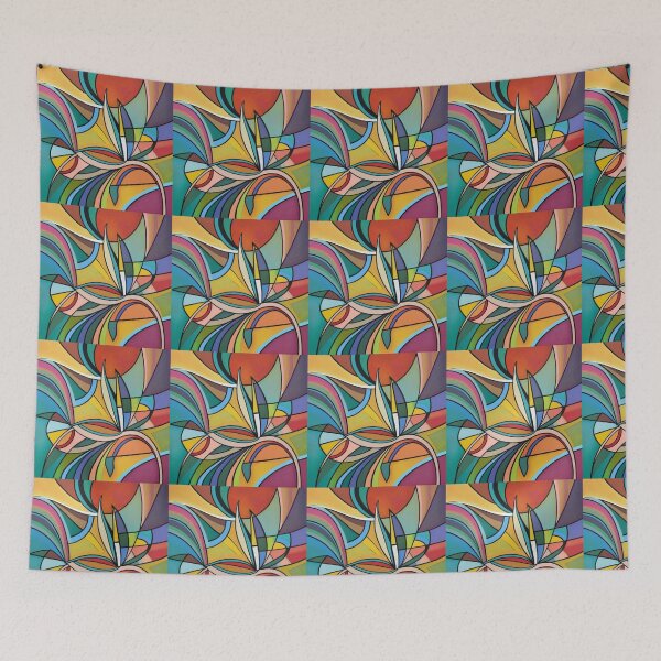 Item preview, Stain Glass Colorful Abstract Art  designed and sold by FashionIam.