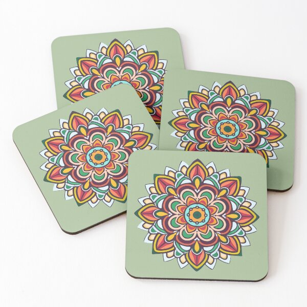 Item preview, Floral Indian Rangoli Design & Pattern designed and sold by Jollys-ArtShop.
