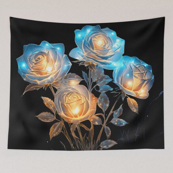 Item preview, Bioluminescent roses designed and sold by AI-Only Creations.