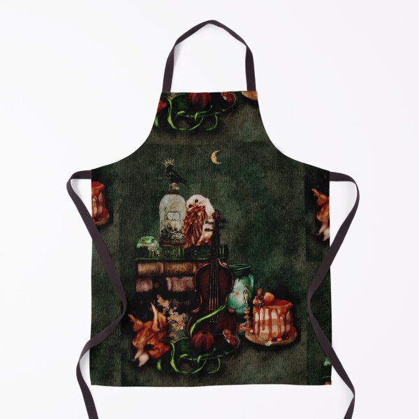 Item preview, Dark Academia Art : Persephone’s Music Room :Gothic Watercolor Violin Caramel Cake, Goblincore Frogs, Magical Barn Owl, and Fox Mask designed and sold by Monica Laipple.