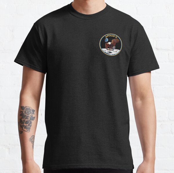 White Adult T-Shirt Celebrate NASA Apollo Moon Landing Missions 1969-1972 