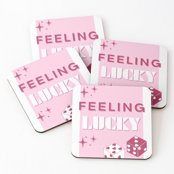 Item preview, Feeling Lucky, Lucky Girl, Luckiest Girl, Inspirational, Preppy, Pink designed and sold by Magic Love Art Print.