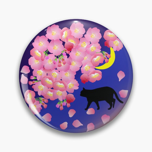 Item preview, Cherry blossom and cat designed and sold by Nyan-Co.