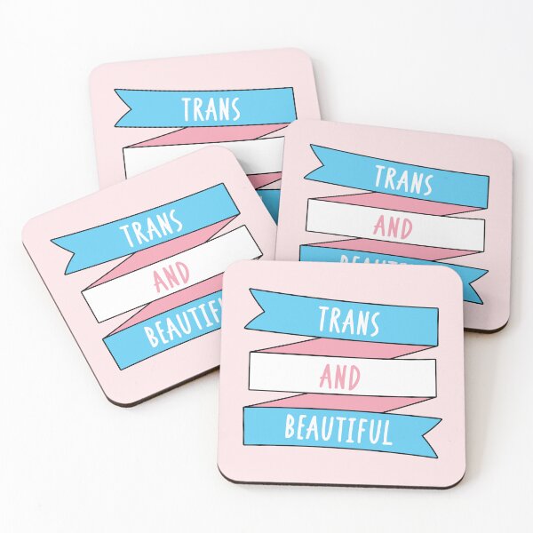 Item preview, Trans And Beautiful Transgender Pride Banner Trans Positive Affirmations designed and sold by ArtliciousHUMAN.