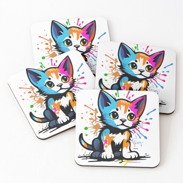 Item preview, Adorable Cute Kitten with a Splash of Graffiti designed and sold by ComputeUnit.