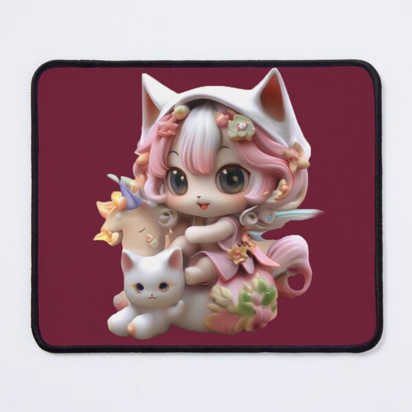Item preview, Little girl with kitten playing with unicorn designed and sold by Laura Greco.