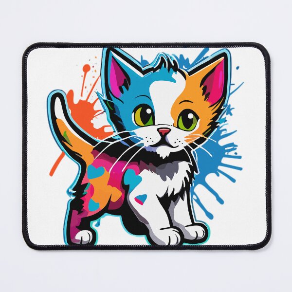Item preview, Adorable Cute Kitten with a Splash of Graffiti designed and sold by ComputeUnit.