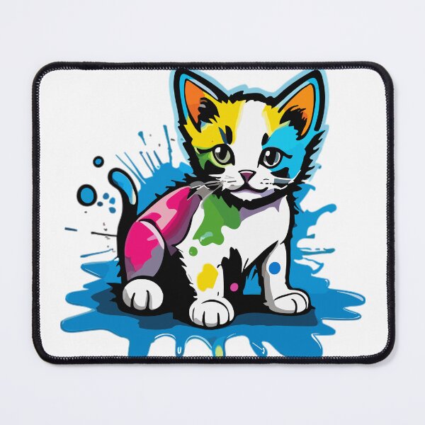 Item preview, Adorable Cute Kitten with a Splash of Graffiti designed and sold by ComputeUnit.