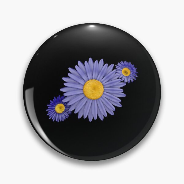 Item preview, Amazing Midnight Blue three Daisy Sun Flowers designed and sold by Aquillashop.