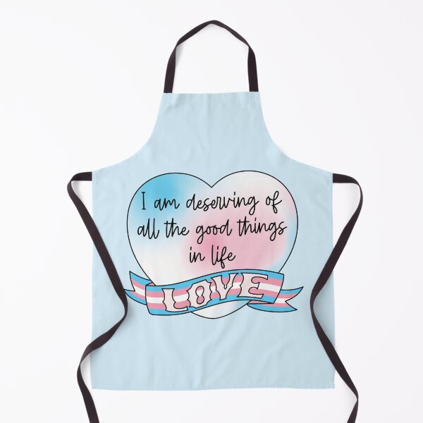 Item preview, I am deserving of all the good things in life Transgender Pride Banner Trans Positive Affirmations designed and sold by ArtliciousHUMAN.