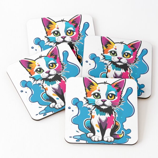 Item preview, Adorable Cute Kitten with a Splash of Graffiti designed and sold by ComputeUnit.