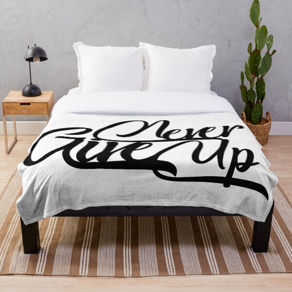 Item preview, Never give up text design designed and sold by Shayans.