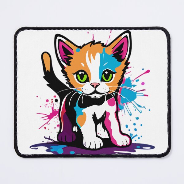 Item preview, Adorable Cute Kitten with a Splash of Graffiti designed and sold by ComputeUnit.