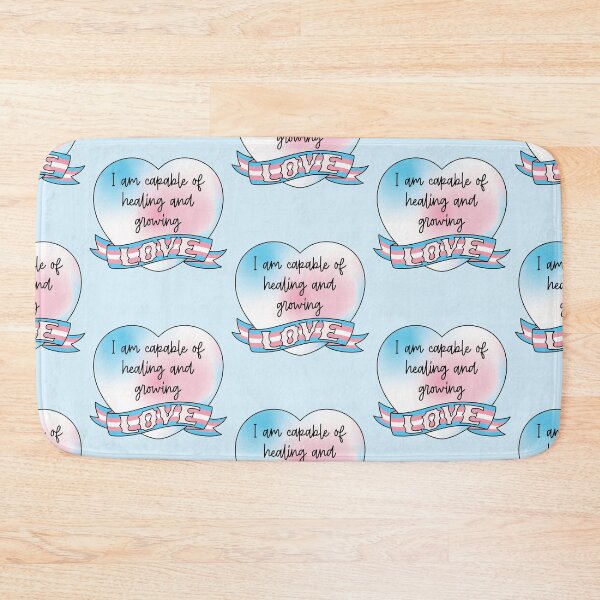 Item preview, I am capable of healing and growing Transgender Pride Banner Trans Positive Affirmations designed and sold by ArtliciousHUMAN.