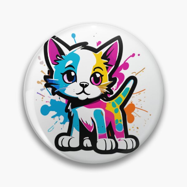 Item preview, Adorable Cute Kitten with a Splash of Graffiti designed and sold by ComputeUnit.