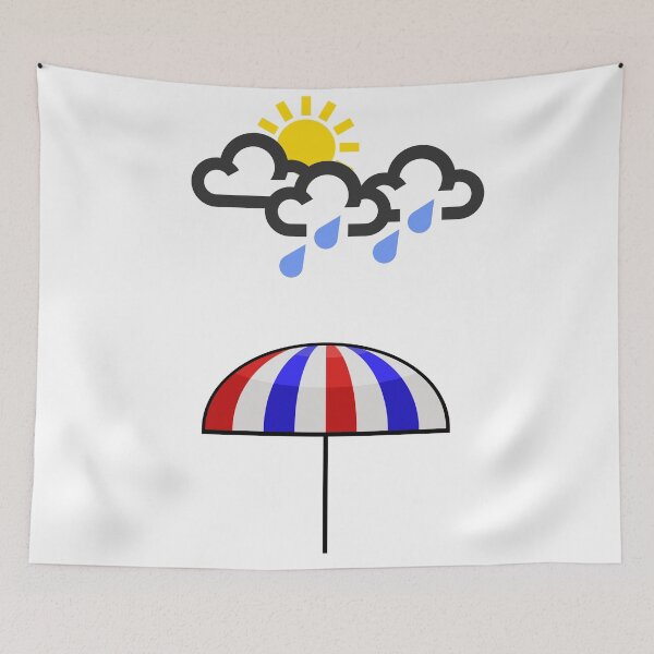 Item preview, Rain clouds and umbrella weather design designed and sold by GetItGiftIt.