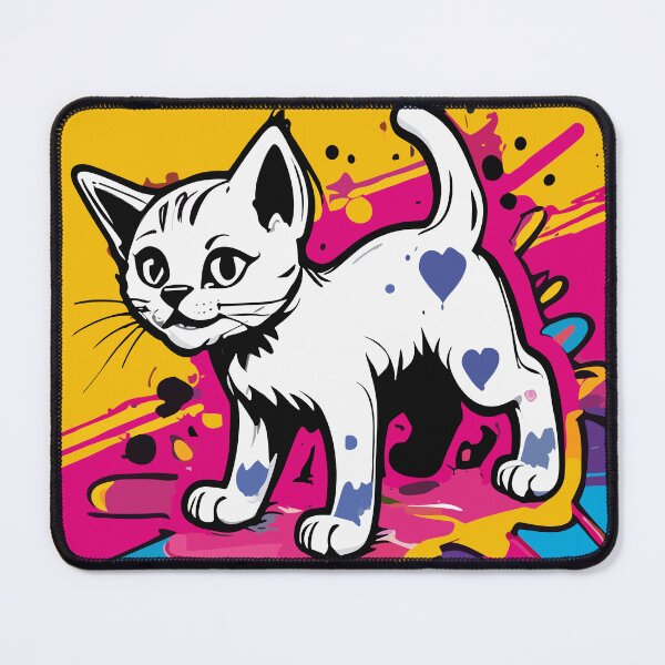 Item preview, Adorable Cute Kitten with a Splash of Graffiti designed and sold by ComputeUnit.