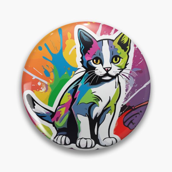 Item preview, Adorable Cute Kitten with a Splash of Graffiti designed and sold by ComputeUnit.