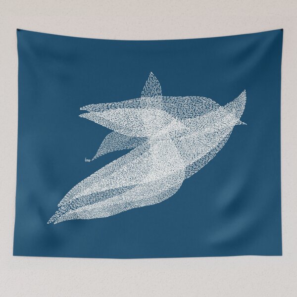 Item preview, Abstract (white / blue background) designed and sold by MentaLee.