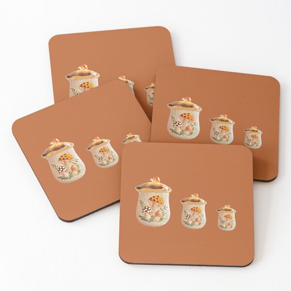 Item preview, Merry mushroom vintage canister set of 3 designed and sold by Neeshki.