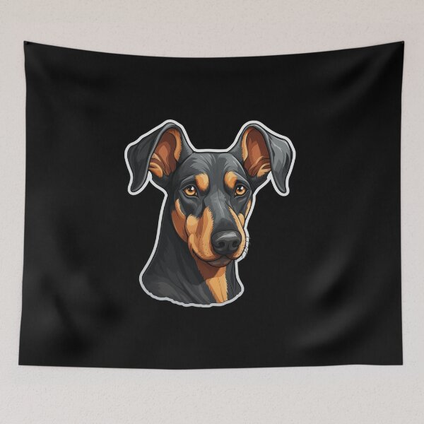 Item preview, head of a cute doberman designed and sold by At-Brothers.