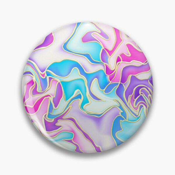 Item preview, Flowing Gold Lines Pattern with Pink Purple Cyan designed and sold by AloraDawnEve.