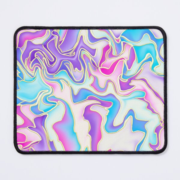 Item preview, Flowing Gold Lines Pattern with Pink Purple Cyan designed and sold by AloraDawnEve.