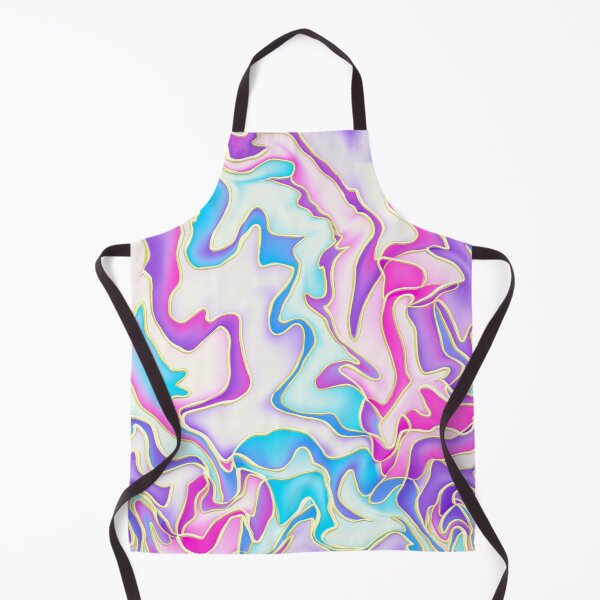Item preview, Flowing Gold Lines Pattern with Pink Purple Cyan designed and sold by AloraDawnEve.