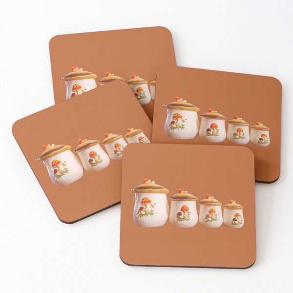 Item preview, Merry mushroom vintage canister set of 4 designed and sold by Neeshki.