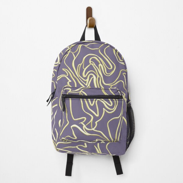 Item preview, Flowing Gold Lines Abstract Pattern with Purple designed and sold by AloraDawnEve.