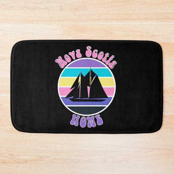 Item preview, 80s Nova Scotia Retro Circle with Bluenose Schooner designed and sold by Kevin Cameron.
