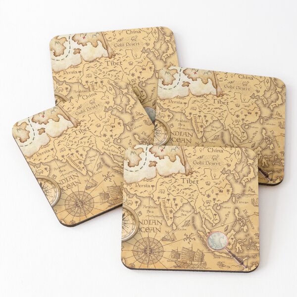 Item preview, Treasure Hunting - Dark Academia Map designed and sold by Sershni.