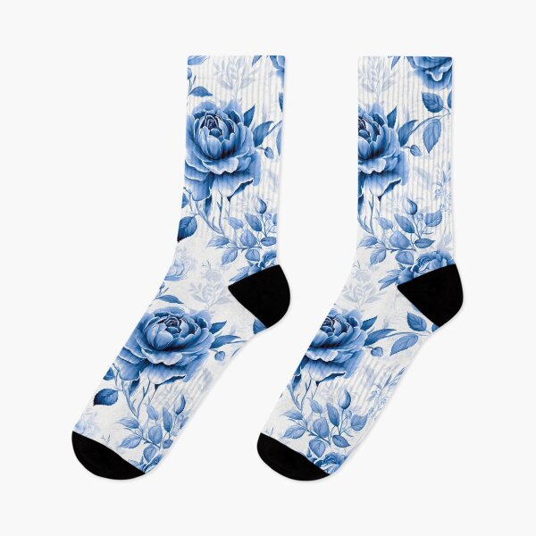 Item preview, Blue Roses Floral Cream Pattern designed and sold by ArtMeetsPizza.