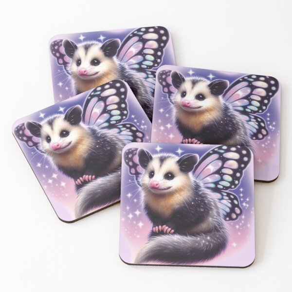 Item preview, Extremely Cute Opossum With Fairy Wings designed and sold by bearslover.