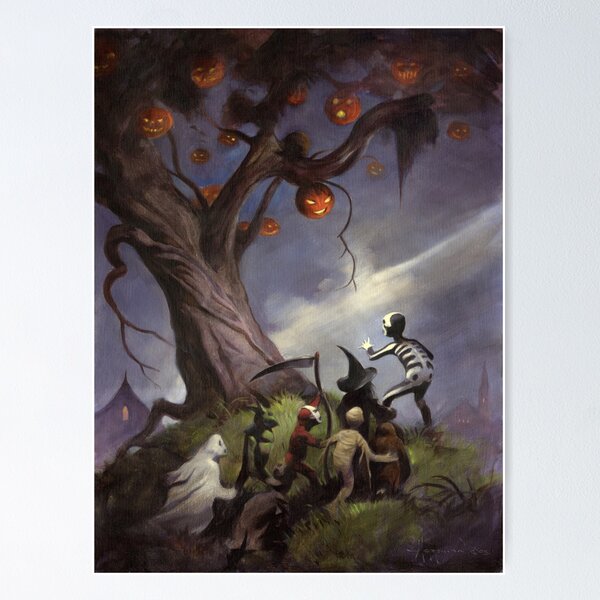 HALLOWEEN TREE by Mike Hoffman Poster