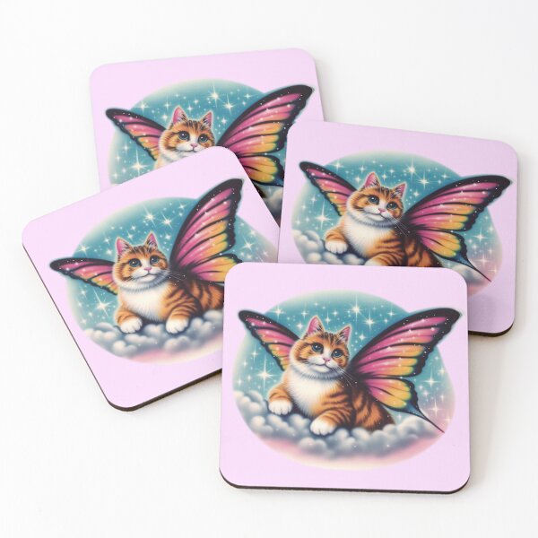 Item preview, Super Cute Cat With Fairy Wings designed and sold by bearslover.