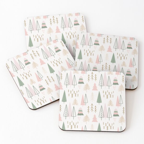 Item preview, Christmas trees vintage pattern designed and sold by FatBirdie.