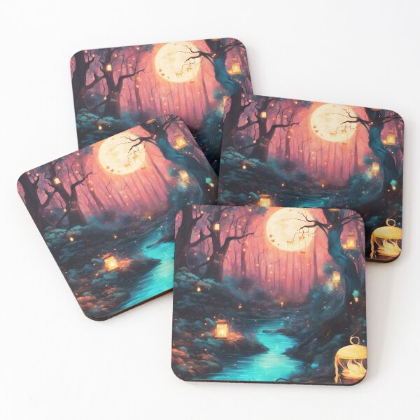 Item preview, Lanterns By The River On A Quiet Night designed and sold by SilverSunStudio.