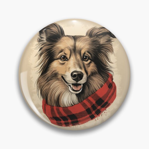 Item preview, Shetland Sheepdog Sheltie Christmas Plaid Watercolor designed and sold by rafaeltto.