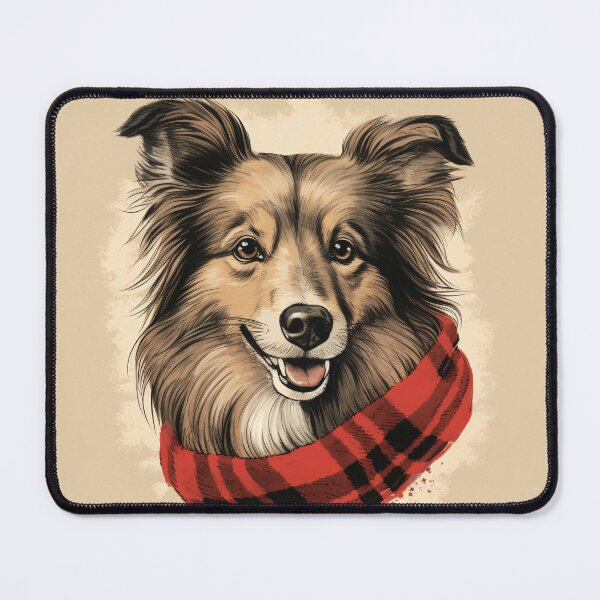 Item preview, Shetland Sheepdog Sheltie Christmas Plaid Watercolor designed and sold by rafaeltto.